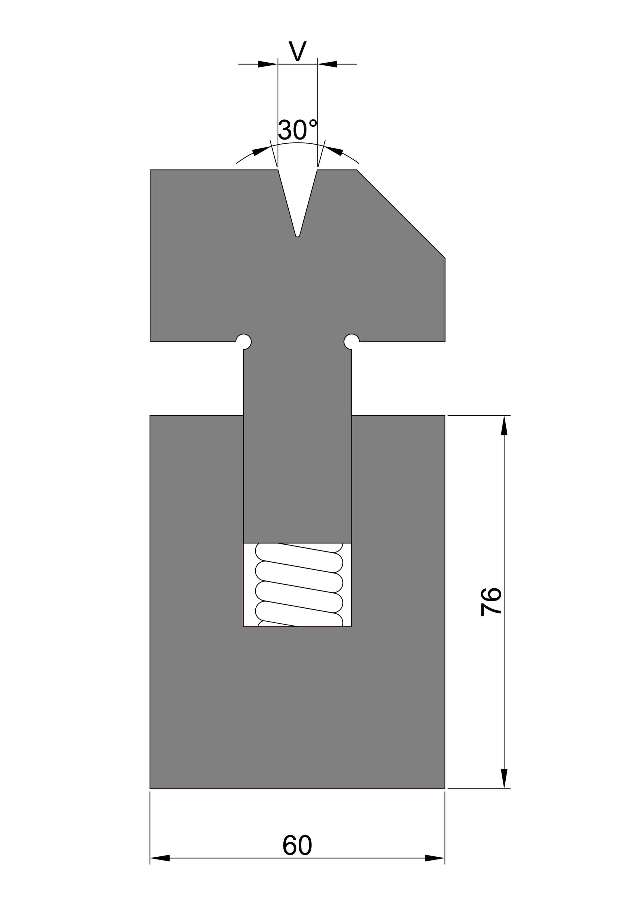 Spring Loaded Hemming Die - 30˚